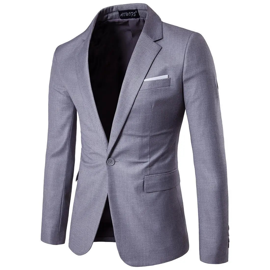 Men's Blazer Single Button Cardigan Full Sleeve Slim Fit Turn Down Collar Top Blazer Solid Smart Casual Outwear – Spring 2025