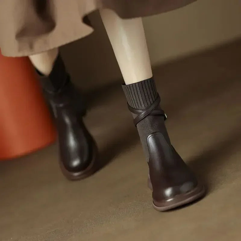 Winter & Spring Women’s Elastic Ankle Booties – High-Quality Short Boots on Sale