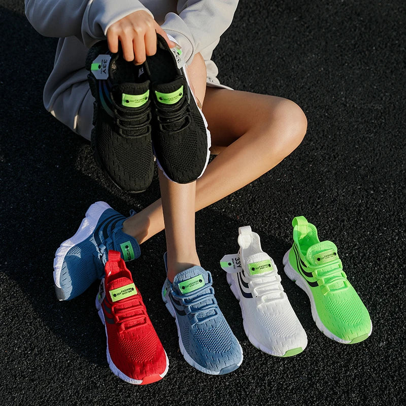 Men’s Casual Mesh Sneakers | Lightweight Breathable Running Shoes | Summer Outdoor Walking & Jogging Sports Footwear