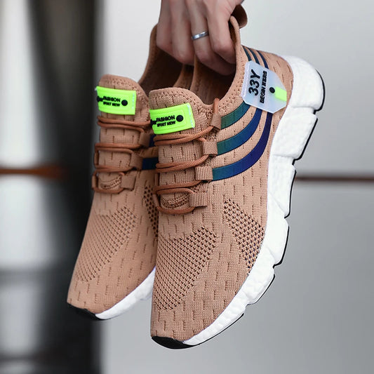 Men’s Casual Mesh Sneakers | Lightweight Breathable Running Shoes | Summer Outdoor Walking & Jogging Sports Footwear