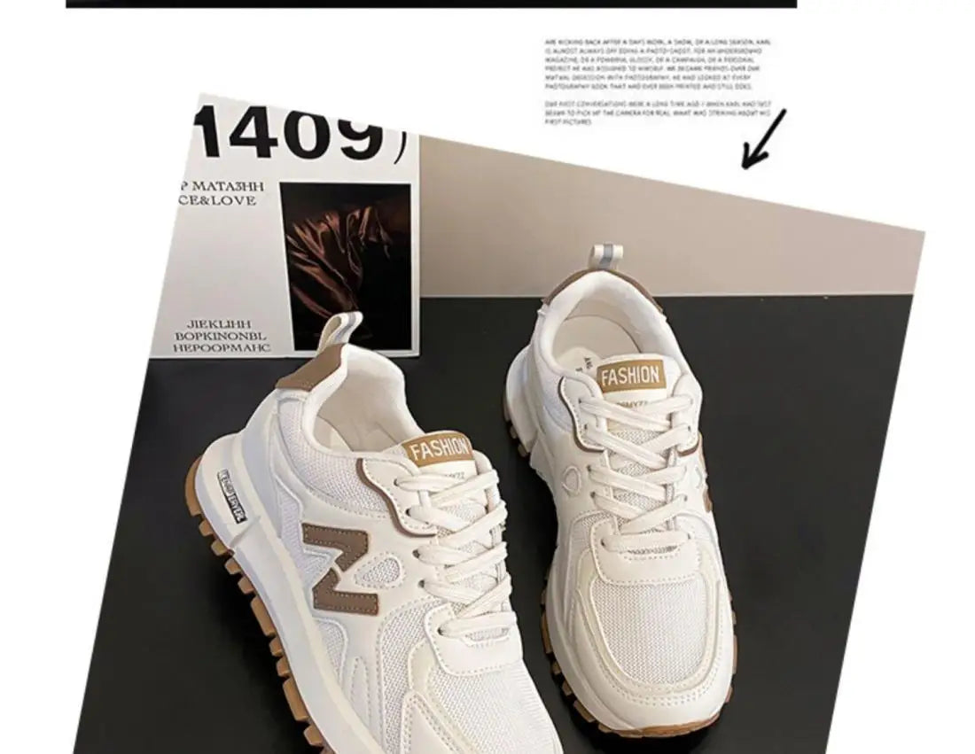 2025 New Style Women’s Sneakers – Lightweight Soft-Soled Non-Slip Casual Running Shoes for Autumn Students & Trendy Fashion