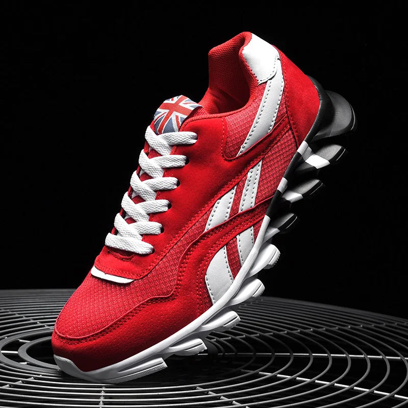 2025 Men's and Women's Fashion Blade Breathable Knitted Casual Shoes – Sports Running & Anti-Slip Tennis Shoes