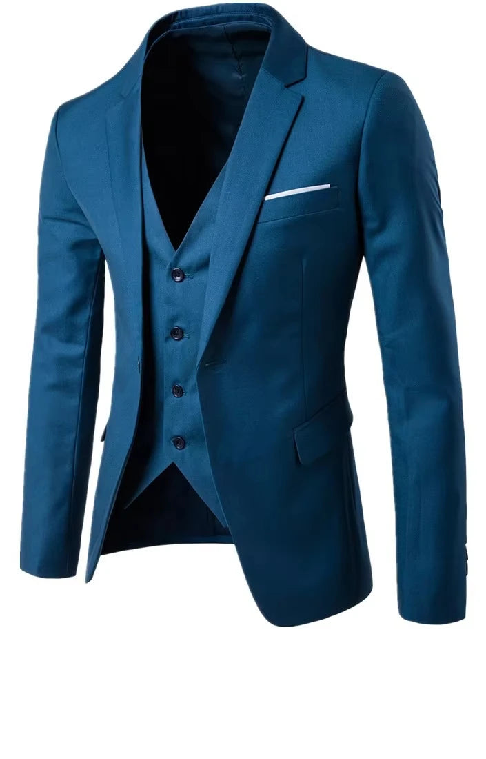 Men's Blazer Single Button Cardigan Full Sleeve Slim Fit Turn Down Collar Top Blazer Solid Smart Casual Outwear – Spring 2025