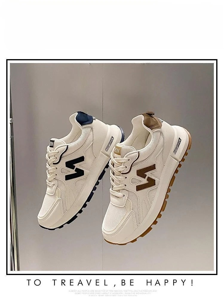 2025 New Style Women’s Sneakers – Lightweight Soft-Soled Non-Slip Casual Running Shoes for Autumn Students & Trendy Fashion