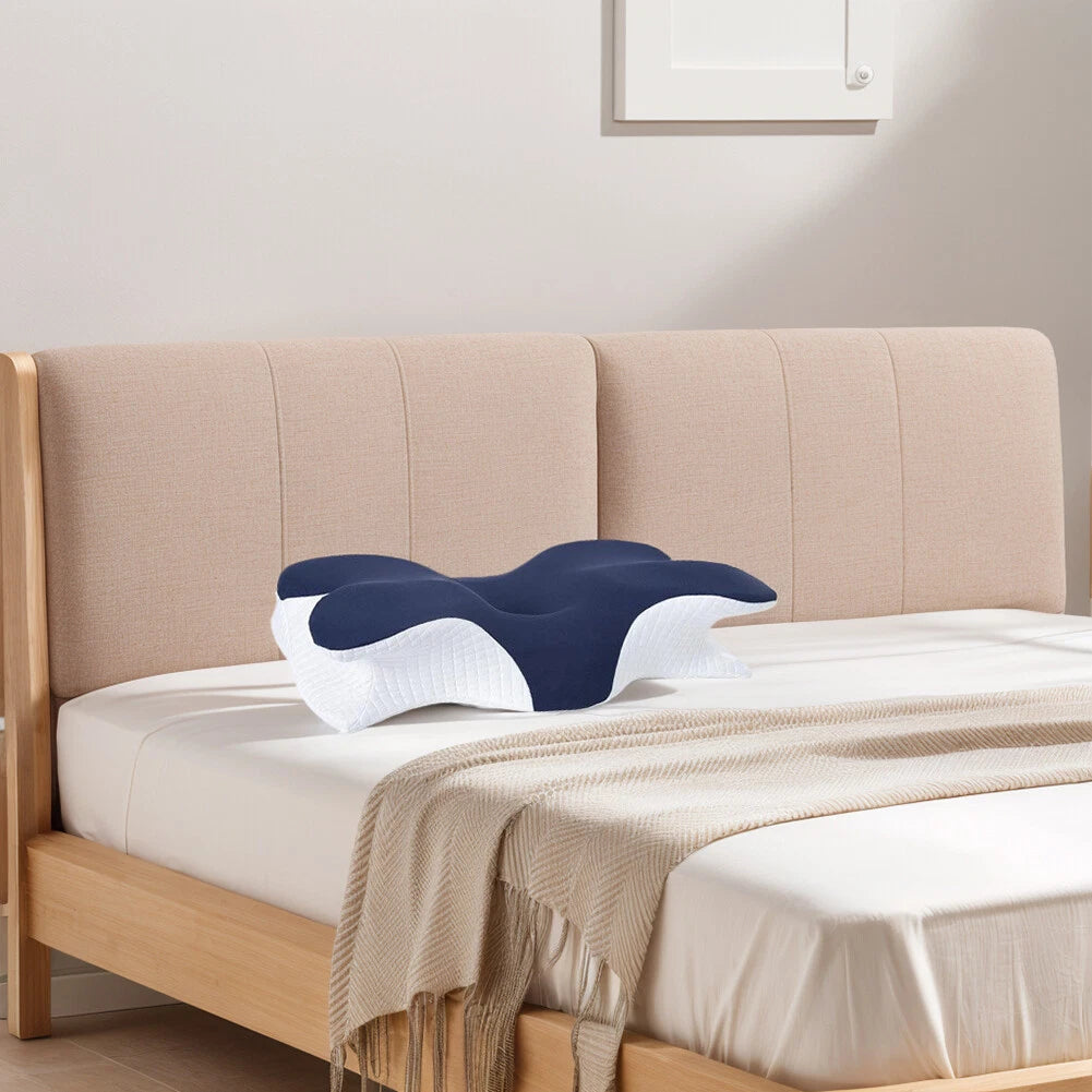 Ergonomic Side Sleeping Butterfly Pillow – Cervical Orthopedic Neck Support Pillow for Pain Relief & Better Sleep