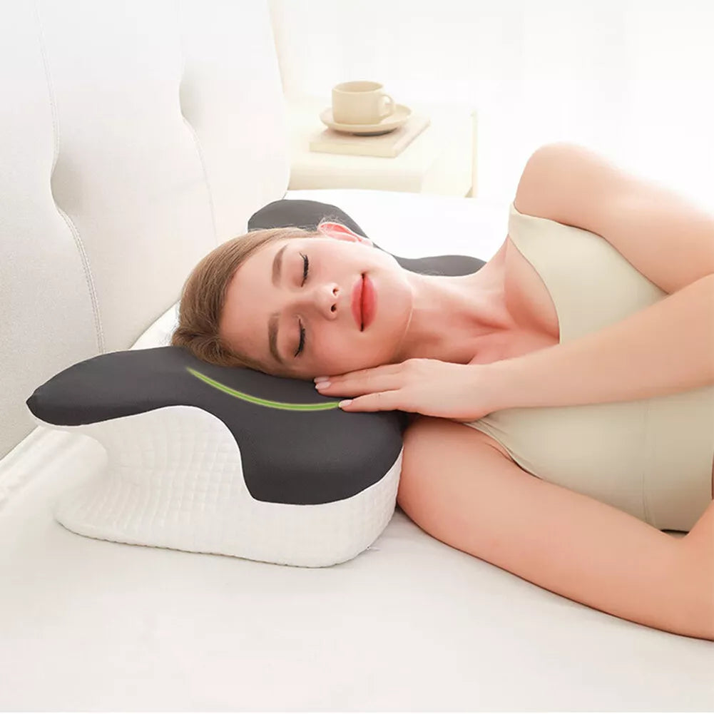 Ergonomic Side Sleeping Butterfly Pillow – Cervical Orthopedic Neck Support Pillow for Pain Relief & Better Sleep