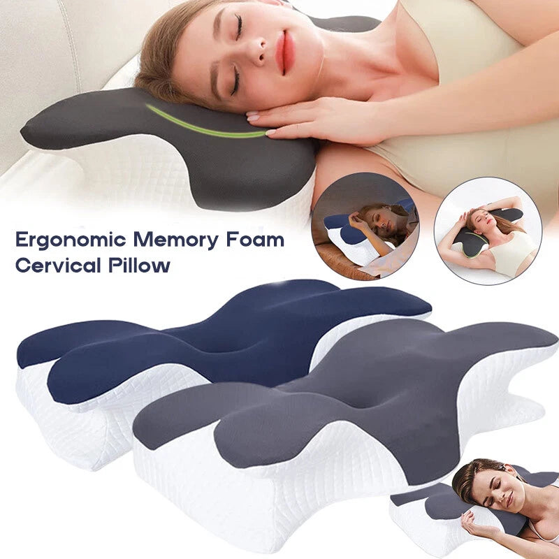 Ergonomic Side Sleeping Butterfly Pillow – Cervical Orthopedic Neck Support Pillow for Pain Relief & Better Sleep
