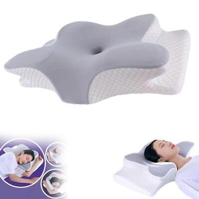 Ergonomic Side Sleeping Butterfly Pillow – Cervical Orthopedic Neck Support Pillow for Pain Relief & Better Sleep