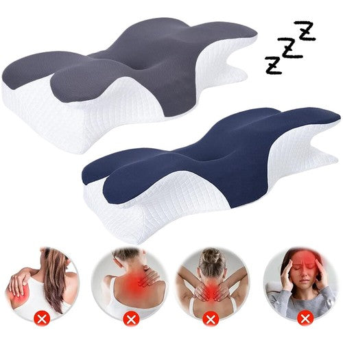 Ergonomic Side Sleeping Butterfly Pillow – Cervical Orthopedic Neck Support Pillow for Pain Relief & Better Sleep